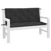 Stella Homewares Garden Bench Cushions 2pcs Black 120x50x7cm Oxford Fabric