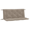Stella Homewares Garden Bench Cushions 2 pcs Taupe 120x50x7 cm Oxford Fabric