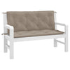 Stella Homewares Garden Bench Cushions 2 pcs Taupe 120x50x7 cm Oxford Fabric