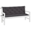Stella Homewares Garden Bench Cushions 2pcs Anthracite 150x50x7cm Oxford Fabric