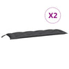 Stella Homewares Garden Bench Cushions 2pcs Anthracite 150x50x7cm Oxford Fabric