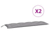 Stella Homewares Garden Bench Cushions 2pcs Grey 150x50x7cm Oxford Fabric