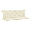 Stella Homewares Garden Bench Cushions 2 pcs Cream White 150x50x7 cm Oxford Fabric