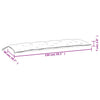 Stella Homewares Garden Bench Cushions 2 pcs Cream White 150x50x7 cm Oxford Fabric