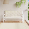 Stella Homewares Garden Bench Cushions 2 pcs Cream White 150x50x7 cm Oxford Fabric