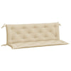 Stella Homewares Garden Bench Cushions 2 pcs Beige 150x50x7 cm Oxford Fabric