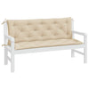 Stella Homewares Garden Bench Cushions 2 pcs Beige 150x50x7 cm Oxford Fabric