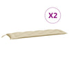 Stella Homewares Garden Bench Cushions 2 pcs Beige 150x50x7 cm Oxford Fabric