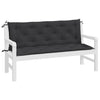 Stella Homewares Garden Bench Cushions 2pcs Black 150x50x7cm Oxford Fabric