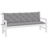 Stella Homewares Garden Bench Cushions 2pcs Grey 180x50x7cm Oxford Fabric