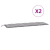 Stella Homewares Garden Bench Cushions 2pcs Grey 180x50x7cm Oxford Fabric