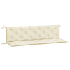 Stella Homewares Garden Bench Cushions 2 pcs Cream White 180x50x7 cm Oxford Fabric