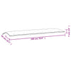 Stella Homewares Garden Bench Cushions 2 pcs Cream White 180x50x7 cm Oxford Fabric