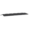 Stella Homewares Garden Bench Cushions 2pcs Black 180x50x7cm Oxford Fabric