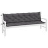 Stella Homewares Garden Bench Cushions 2pcs Anthracite 200x50x7cm Oxford Fabric