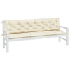 Stella Homewares Garden Bench Cushions 2pcs Cream White 200x50x7cm Oxford Fabric