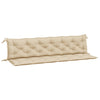 Stella Homewares Garden Bench Cushions 2 pcs Beige 200x50x7 cm Oxford Fabric