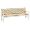 Stella Homewares Garden Bench Cushions 2 pcs Beige 200x50x7 cm Oxford Fabric