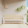 Stella Homewares Garden Bench Cushions 2 pcs Beige 200x50x7 cm Oxford Fabric