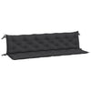 Stella Homewares Garden Bench Cushions 2pcs Black 200x50x7cm Oxford Fabric