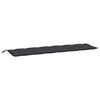 Stella Homewares Garden Bench Cushions 2pcs Black 200x50x7cm Oxford Fabric