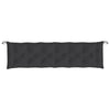 Stella Homewares Garden Bench Cushions 2pcs Black 200x50x7cm Oxford Fabric