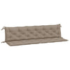 Stella Homewares Garden Bench Cushions 2 pcs Taupe 200x50x7 cm Oxford Fabric