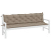 Stella Homewares Garden Bench Cushions 2 pcs Taupe 200x50x7 cm Oxford Fabric