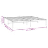 Stella Homewares Metal Bed Frame without Mattress Black 183x203 cm King