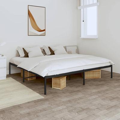 Stella Homewares Metal Bed Frame without Mattress Black 183x203 cm King