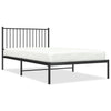 Stella Homewares Metal Bed Frame without Mattress with Headboard Black 107x203 cm King Single