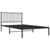 Stella Homewares Metal Bed Frame without Mattress with Headboard Black 107x203 cm King Single