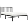 Stella Homewares Metal Bed Frame without Mattress with Headboard Black 107x203 cm King Single
