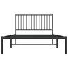 Stella Homewares Metal Bed Frame without Mattress with Headboard Black 107x203 cm King Single