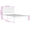 Stella Homewares Metal Bed Frame without Mattress with Headboard Black 107x203 cm King Single