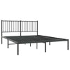 Stella Homewares Metal Bed Frame without Mattress with Headboard Black 150x200 cm