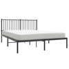 Stella Homewares Metal Bed Frame without Mattress with Headboard Black 150x200 cm