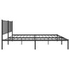 Stella Homewares Metal Bed Frame without Mattress with Headboard Black 150x200 cm