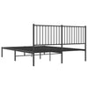 Stella Homewares Metal Bed Frame without Mattress with Headboard Black 150x200 cm