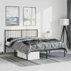 Stella Homewares Metal Bed Frame without Mattress with Headboard Black 150x200 cm