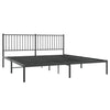 Stella Homewares Metal Bed Frame without Mattress with Headboard Black 183x203 cm King
