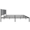 Stella Homewares Metal Bed Frame without Mattress with Headboard Black 183x203 cm King