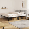 Stella Homewares Metal Bed Frame without Mattress with Headboard Black 183x203 cm King