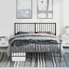 Stella Homewares Metal Bed Frame without Mattress with Footboard Black 150x200 cm