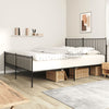 Stella Homewares Metal Bed Frame without Mattress with Footboard Black 183x203 cm King