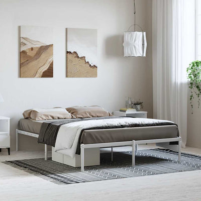 Stella Homewares Metal Bed Frame without Mattress White 135x190 cm