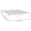 Stella Homewares Metal Bed Frame without Mattress White 150x200 cm