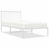 Stella Homewares Metal Bed Frame without Mattress with Headboard White 90x190 cm