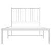 Stella Homewares Metal Bed Frame without Mattress with Headboard White 90x190 cm