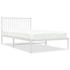 Stella Homewares Metal Bed Frame without Mattress with Headboard White 107x203 cm King Single